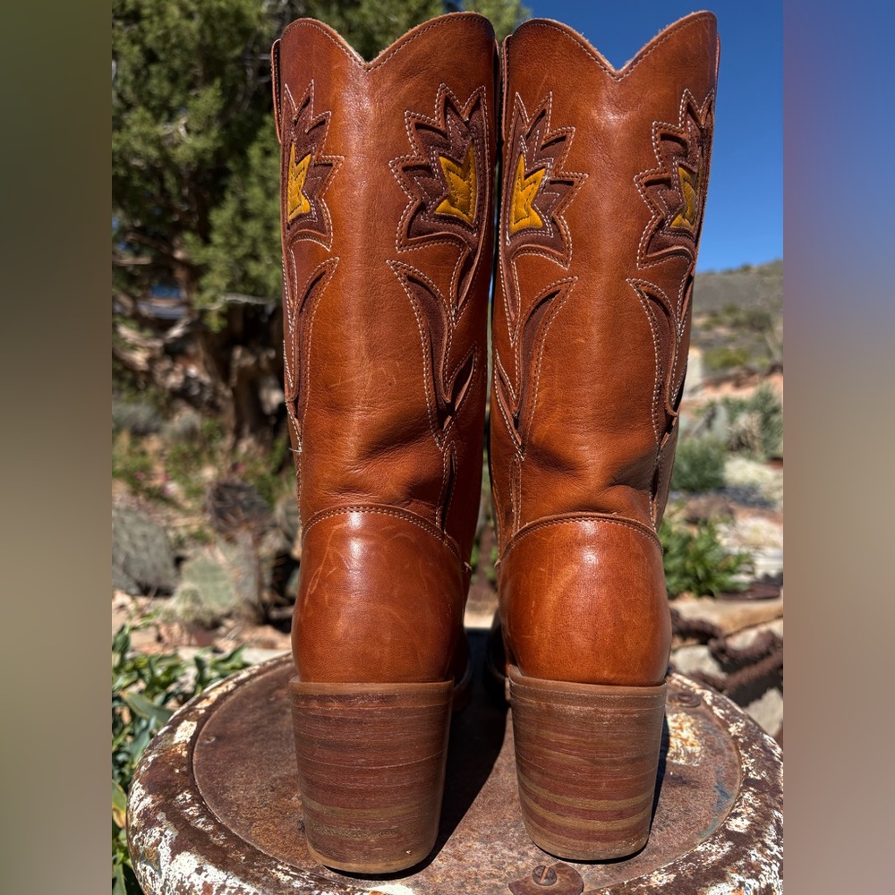 FRYE Campus Sabrina Floral Inlay Boots Vintage - Picture 10 of 16